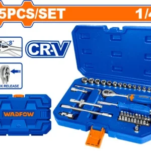 WADFOW 45 Pcs 1/4" socket set WST4D45
